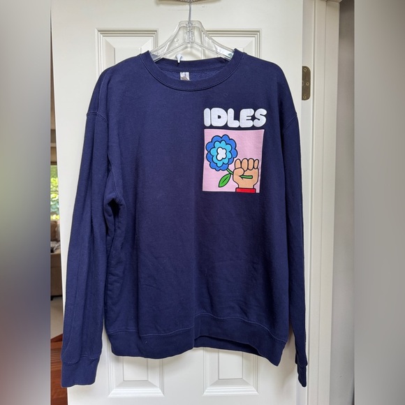 Navy Graphic Sweatshirt - Picture 1 of 4
